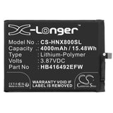 Battery for Honor TFY-LX2 HB416492EFW 3.87V Li-Polymer 4000mAh / 15.48Wh