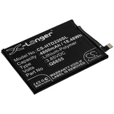 Battery for HTC Desire 20 Pro Q6655 3.85V Li-Polymer 4800mAh / 18.48Wh