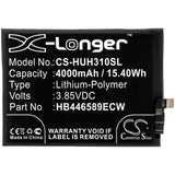 Battery for Huawei Honor View 30 Pro HB446589ECW 3.85V Li-Polymer 4000mAh / 15.