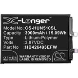 Battery for Huawei Honor 50 SE 5G HB426493EFW 3.87V Li-Polymer 3900mAh / 15.09Wh