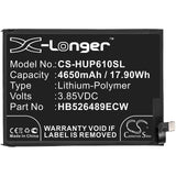 Battery for Huawei MED-LX9 HB526489ECW 3.85V Li-Polymer 4650mAh / 17.90Wh