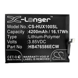 Battery for Huawei TEL-AN00 HB476586ECW 3.85V Li-Polymer 4200mAh / 16.17Wh