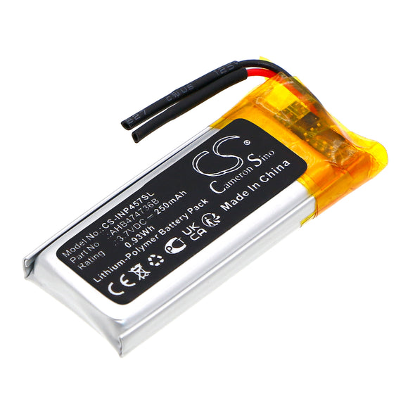 Battery for ingenico RP457 AHB474736B 3.7V Li-Polymer 250mAh / 0.93Wh