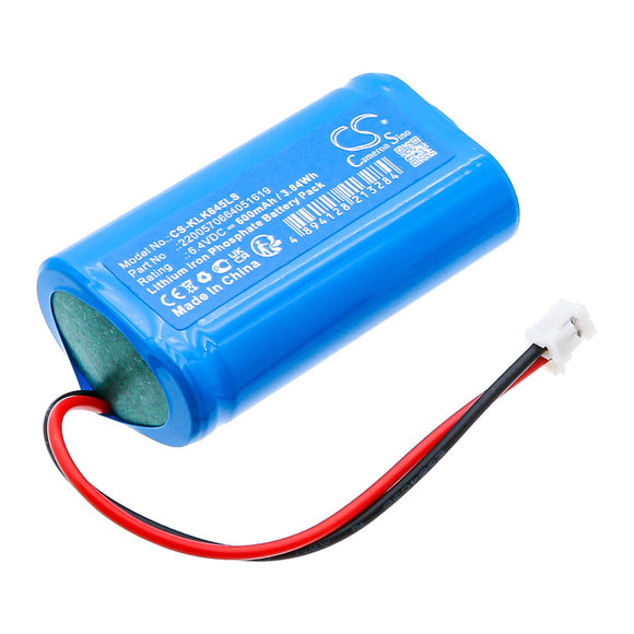 Battery for TM Technologie 5902052509928 AK.LK64TD05HC06 6.4V LiFePO4 600mAh / 3