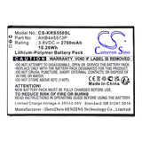 Battery for Konrow EASY K55 AHB445573P 3.8V Li-Polymer 2700mAh / 10.26Wh