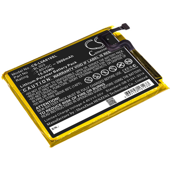 Battery for Lenovo PAGK0027IN BL303 3.85V Li-Polymer 3900mAh / 15.02Wh