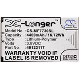 Battery for Novatel Wireless MiFi7000 40123117 3.8V Li-Polymer 4400mAh / 16.72W