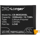 Battery for Motorola Moto E 2020 LC40 3.8V Li-Polymer 3350mAh / 12.73Wh
