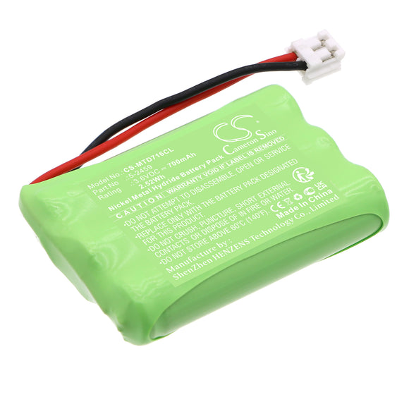 Battery for Sanyo 49281 GES-PC3F03, PC3F03 3.6V Ni-MH 700mAh / 2.52Wh