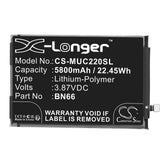 Battery for Poco 220333QPG BN66 3.87V Li-Polymer 5800mAh / 22.45Wh
