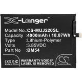 Battery for Redmi Note 9T BM54 3.85V Li-Polymer 4900mAh / 18.87Wh
