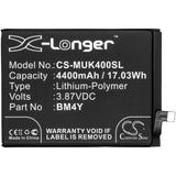 Battery for Redmi K40 Ulta 3.87V Li-Polymer 4400mAh / 17.03Wh
