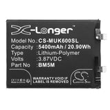 Battery for Redmi K60 BM5M 3.87V Li-Polymer 5400mAh / 20.90Wh