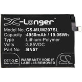 Battery for Poco X3 NFC BN57 3.85V Li-Polymer 4950mAh / 19.06Wh