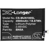 Battery for Poco M2103K19PI 3.85V Li-Polymer 4900mAh / 18.87Wh