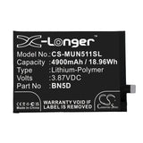 Battery for Poco 2201117PG BN5D 3.87V Li-Polymer 4900mAh / 18.96Wh