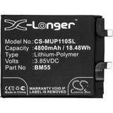 Battery for Xiaomi Mi 11 Ultra BM55 3.85V Li-Polymer 4800mAh / 18.48Wh
