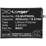 Battery for Redmi M2003J6B1I BN53 3.85V Li-Polymer 4850mAh / 18.67Wh