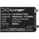 Battery for Redmi Note 11 Pro BM5A 3.87V Li-Polymer 4900mAh / 18.96Wh