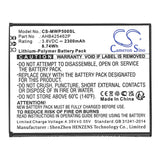 Battery for Maxwest Nitro 5P AHB425462P 3.8V Li-Polymer 2300mAh / 8.74Wh