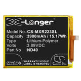 Battery for Motorola XT2203 ND40, SB18D34507 3.89V Li-Polymer 3900mAh / 15.17Wh