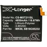 Battery for Motorola XT2113-2 MK50, SB18C85232 3.85V Li-Polymer 4850mAh / 18.67