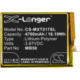 Battery for Motorola XT2175-1 MB50, SB18D10749 3.87V Li-Polymer 4700mAh / 18.19W