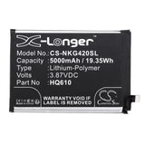 Battery for Nokia G42 5G HQ610 3.87V Li-Polymer 5000mAh / 19.35Wh