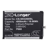 Battery for Nokia TA-1370 P660 3.85V Li-Polymer 4950mAh / 19.06Wh