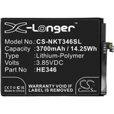 Battery for Nokia 7 Plus HE346 3.85V Li-Polymer 3700mAh / 14.25Wh