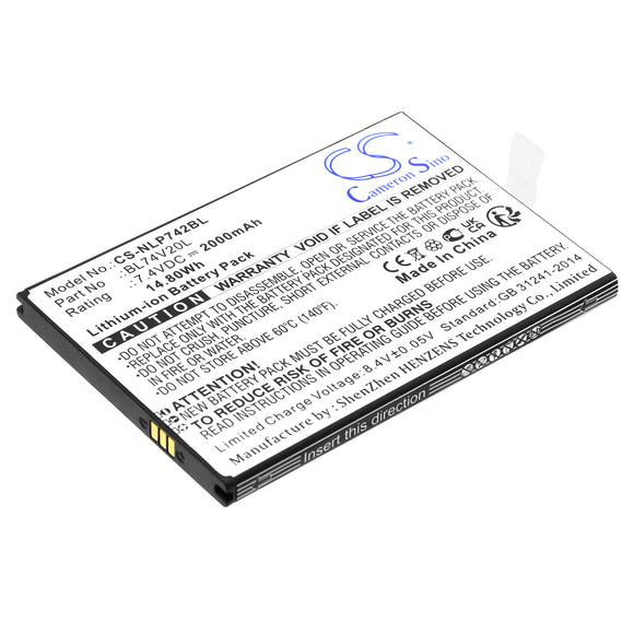 Battery for NEWLAND N900 BL74V20L 7.4V Li-ion 2000mAh / 14.80Wh