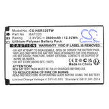Battery for Inrico T-298S B-87C, BAT320 3.8V Li-Polymer 3400mAh / 12.92Wh