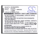 Battery for NUU A6L NUUA6L 3.8V Li-ion 1900mAh / 7.22Wh