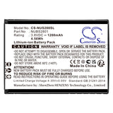 Battery for NUU Mobile F4L 4G LTE NUBS2801 3.8V Li-ion 1200mAh / 4.56Wh