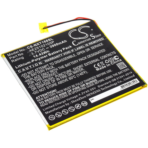 Battery for Nextbook Ares 8A AE25102105P 3.7V Li-Polymer 3900mAh / 14.43Wh
