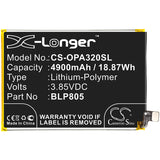 Battery for OPPO A32 BLP805 3.85V Li-Polymer 4900mAh / 18.87Wh