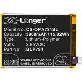 Battery for OPPO CPH2161 BLP791 3.85V Li-Polymer 3900mAh / 15.02Wh