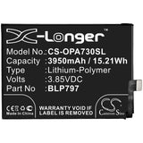 Battery for OPPO CPH2161 BLP797 3.85V Li-Polymer 3950mAh / 15.21Wh