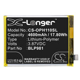 Battery for OPPO PHQ110 BLP981 3.87V Li-Polymer 4600mAh / 17.80Wh