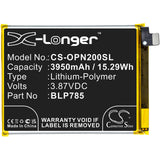 Battery for Oneplus AC2003 BLP785 3.87V Li-Polymer 3950mAh / 15.29Wh
