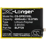 Battery for OPPO Realme 5S BLP729 3.85V Li-Polymer 4900mAh / 18.87Wh
