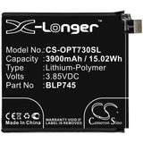 Battery for Oneplus 7T Pro BLP745 3.85V Li-Polymer 3900mAh / 15.02Wh