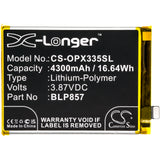 Battery for OPPO RMX3350 BLP857 3.87V Li-Polymer 4300mAh / 16.64Wh