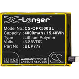 Battery for OPPO RMX2021 BLP775 3.85V Li-Polymer 4000mAh / 15.40Wh