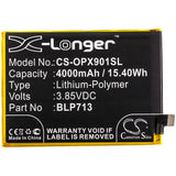 Battery for OPPO Realme X BLP713 3.85V Li-Polymer 4000mAh / 15.40Wh