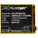 Battery for OPPO XT Premium BLP723 3.85V Li-Polymer 3800mAh / 14.63Wh