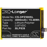 Battery for OPPO Reno 5Z 5G 2021 BLP839 3.87V Li-Polymer 4000mAh / 15.48Wh
