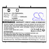 Battery for Brother MW-260 BT-200 7.4V Li-ion 1200mAh / 8.88Wh