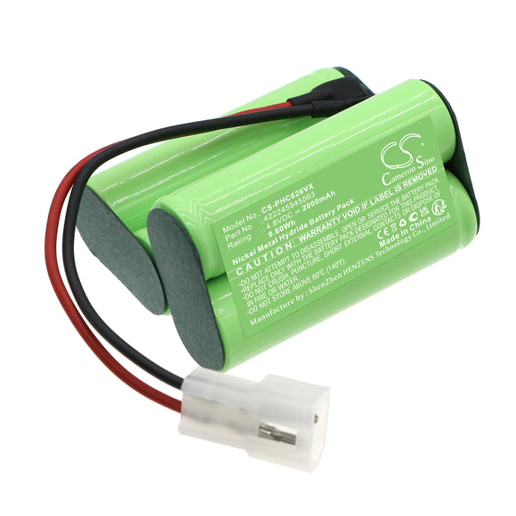 Battery for Philips FC6126-01 422245945563 4.8V Ni-MH 2000mAh / 9.60Wh