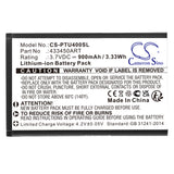 Battery for Panasonic KX-TU400 433450ART 3.7V Li-ion 900mAh / 3.33Wh
